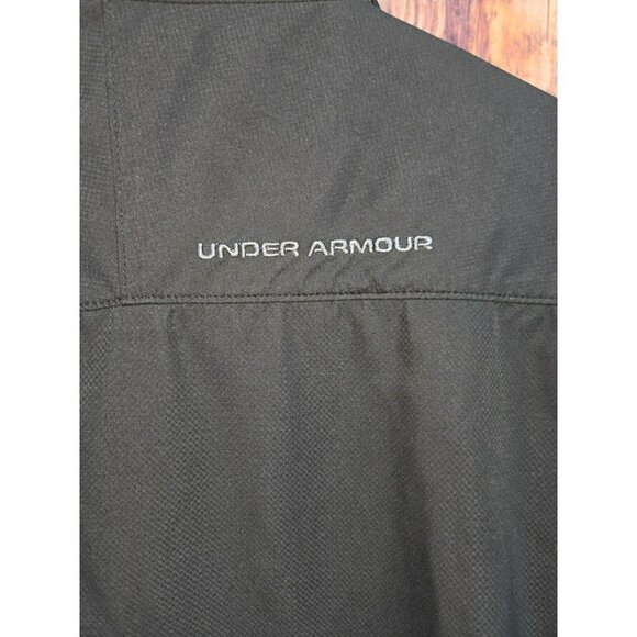 Under Armour 3XL HeatGear Short Sleeve Button-Up Shirt Black Polyester - Picture 7 of 8